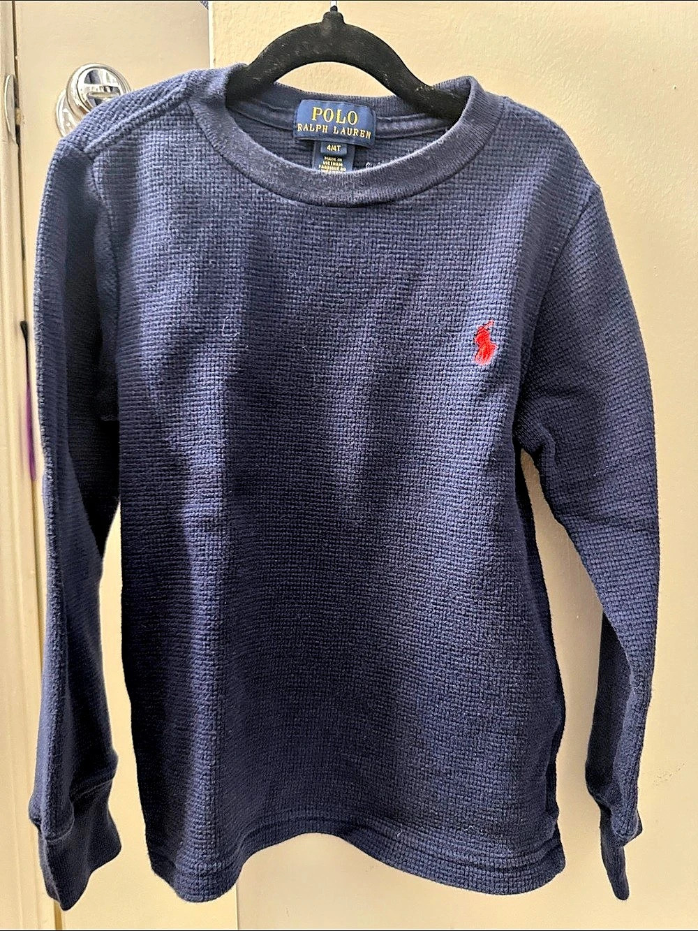 Polo Ralph Lauren Waffle-Knit Cotton Long-Sleeve T-Shirt Boys 4T Blue